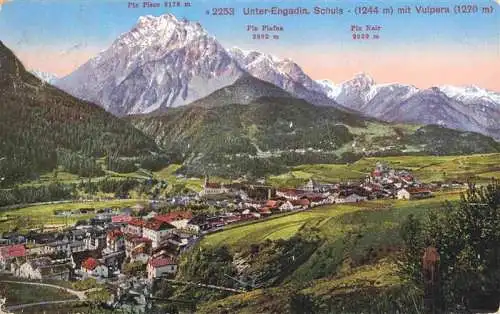 AK / Ansichtskarte  Schuls_Scuol_GR Panorama mit Vulpera im Unterengadin 