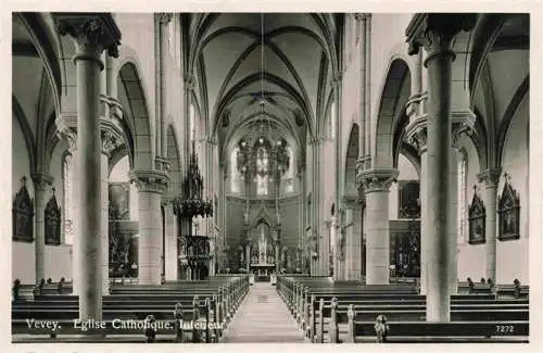 AK / Ansichtskarte  Vevey_VD Eglise Catholique Interieur