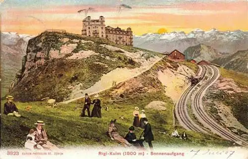 AK / Ansichtskarte  Rigi_Kulm Sonnenaufgang Rigi Kulm Hotel