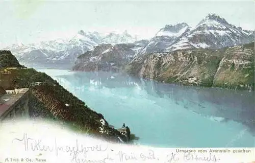 AK / Ansichtskarte  Urnersee_Brunnen_SZ Blick vom Axenstein