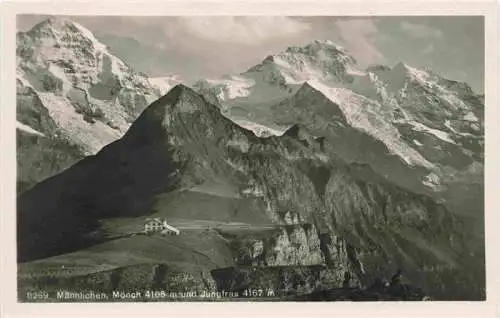 AK / Ansichtskarte  Maennlichen_2343m_Grindelwald_BE mit Moench und Jungfrau