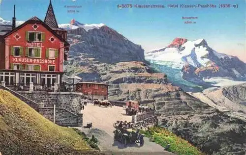AK / Ansichtskarte  Klausenstrasse_UR Hotel Klausen Passhoehe mit Kammlistock und Scheerhorn