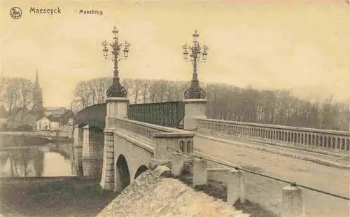 AK / Ansichtskarte  Maeseyck_Maeseijck_Belgie Maasbrug Feldpost