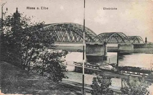 AK / Ansichtskarte  Riesa_Sachsen Elbebruecke