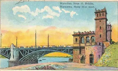 AK / Ansichtskarte  Warschau_Warszawa_PL Neue III. Bruecke