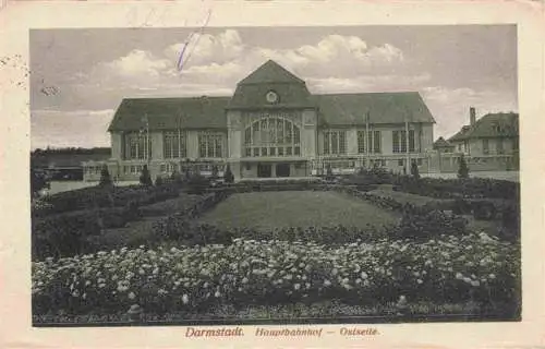 AK / Ansichtskarte  Darmstadt Hauptbahnhof Ostseite Feldpost