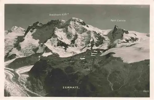 AK / Ansichtskarte  Zermatt_VS Panorama mit Breithorn und Petit Cervin