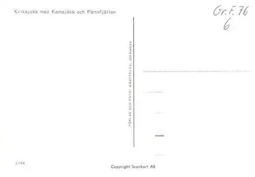 AK / Ansichtskarte 73964659 Kvikkjokk med Kamajakk och Partefjaellen