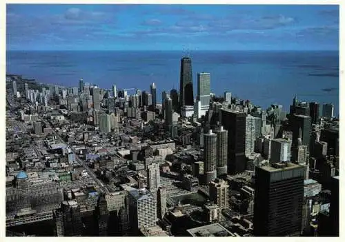 AK / Ansichtskarte 73964672 CHICAGO__Illinois_USA Downtown Lake Michigan as seen from Sears Tower