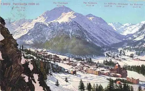 AK / Ansichtskarte  Pontresina Ortsansicht Panorama