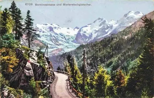 AK / Ansichtskarte  Berninastrasse mit Morteratschgletscher