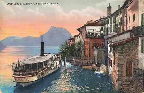 AK / Ansichtskarte 73964716 Lago_di_Lugano Un Saluto da Gandria