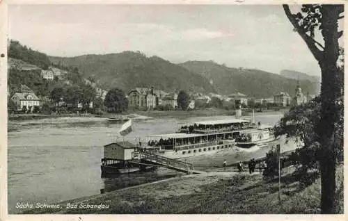 AK / Ansichtskarte 73964723 Bad_Schandau Panorama Elbedampfer