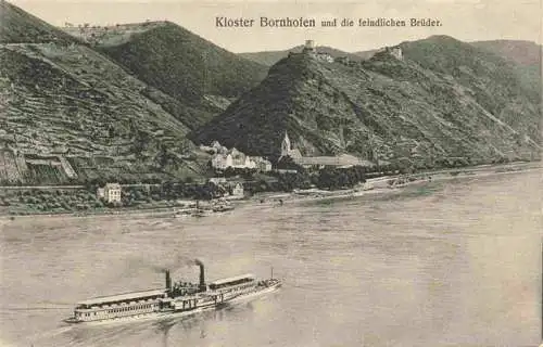 AK / Ansichtskarte  Bornhofen_Kamp_Rhein und die feindlichen Brueder