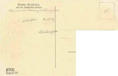 AK / Ansichtskarte  Bornhofen_Kamp_Rhein und die feindlichen Brueder