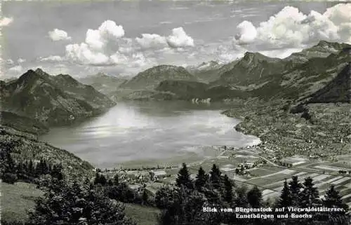 AK / Ansichtskarte  Buergenstock_Vierwaldstaettersee_NW mit Blick auf Ennetbuergen und Buochs