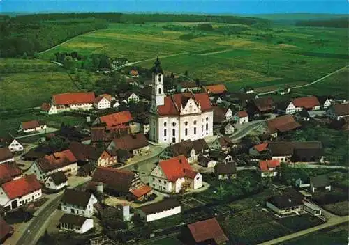 AK / Ansichtskarte  Bad_Schussenried Wallfahrtskirche Steinhausen Fliegeraufnahme