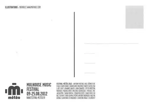 AK / Ansichtskarte  Mulhouse_Muehlhausen_68_Alsace Météo Festival Mulhouse Music Festival Illustration Kuenstlerkarte