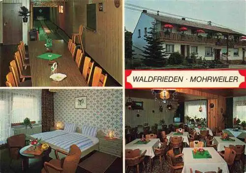 AK / Ansichtskarte 73964833 Mohrweiler Gasthof Pension Haus Waldfrieden Gastraum Fremdenzimmer Kegelbahn