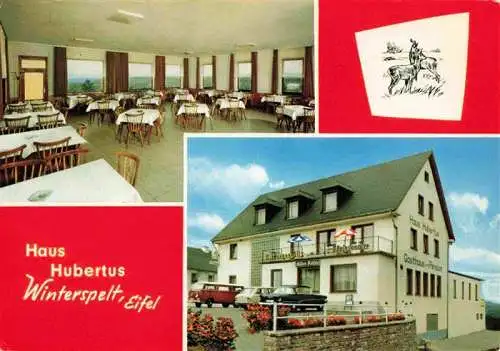 AK / Ansichtskarte  Winterspelt Gaststaette Pension Haus Hubertus Gastraum