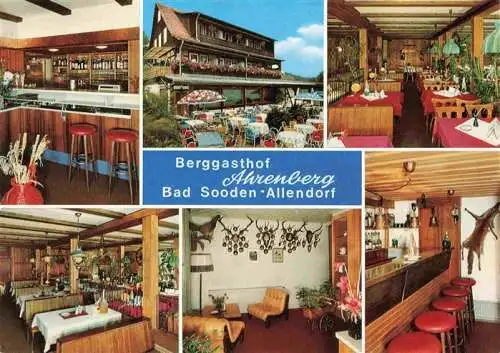 AK / Ansichtskarte  BAD_SOODEN-ALLENDORF Berggasthof Ahrenberg Gastraum Theke Terrasse