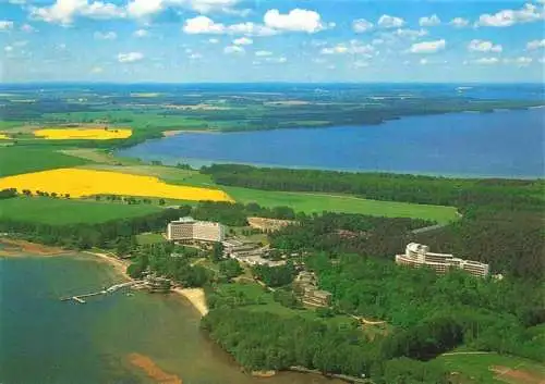 AK / Ansichtskarte  Klink_Waren Mueritz-Hotel und Klinik mit Koelpinseeblick Mecklenburgische Seenplatte