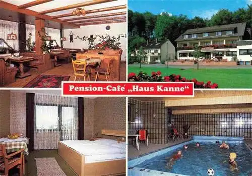 AK / Ansichtskarte  Siebenstern Pension Café Haus Kanne Gastraum Fremdenzimmer Hallenbad