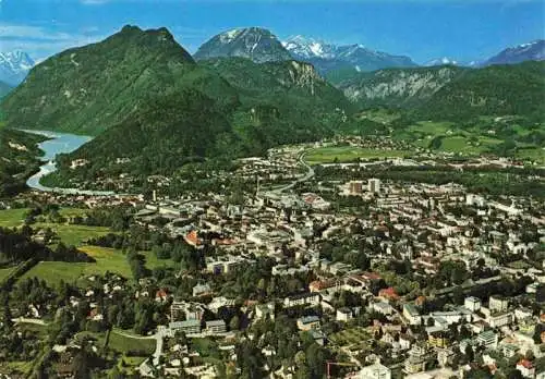 AK / Ansichtskarte  BAD_REICHENHALL Fliegeraufnahme mit Saalachsee und Karlstein Muellnerhorn Ristfeuchthorn und Sonntagshorn