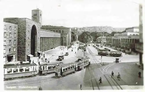 AK / Ansichtskarte  Strassenbahn_Tramway-- Stuttgart Hindenburgplatz