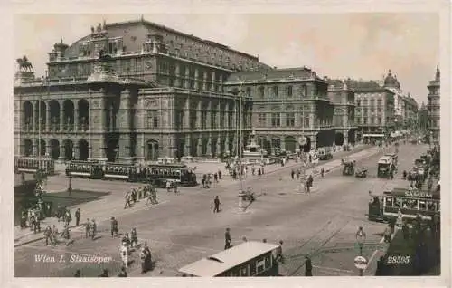 AK / Ansichtskarte  Strassenbahn_Tramway-- Wien I. Staatsoper