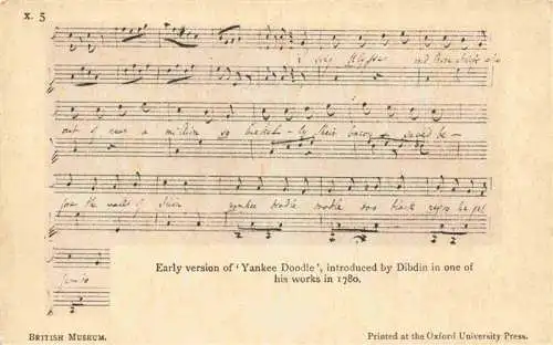 AK / Ansichtskarte  Komponist_Composer_Compositeur_Compositor_Compositore-- Early version of Yankee Doodle 