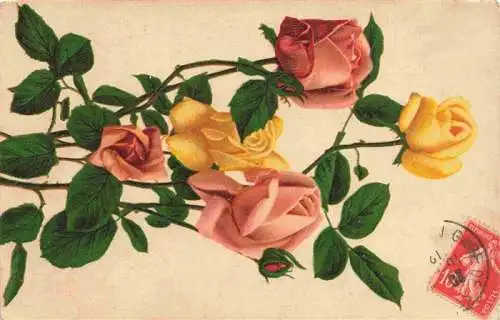 AK / Ansichtskarte  Rosen_Roses_Rosas-- Rosa Gelb 