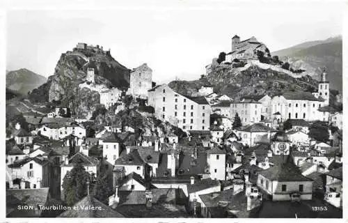 AK / Ansichtskarte  SION__Sitten_Seduno_VS Teilansicht mit Tourbillon und Valère