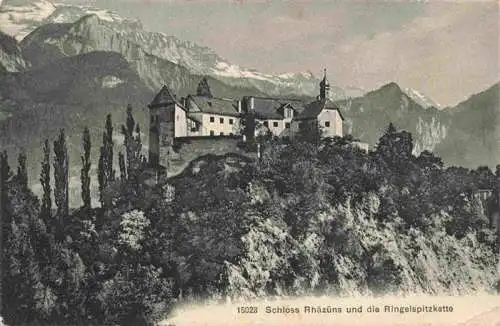 AK / Ansichtskarte  Rhaezuens_GR Schloss und Ringelspitzkette