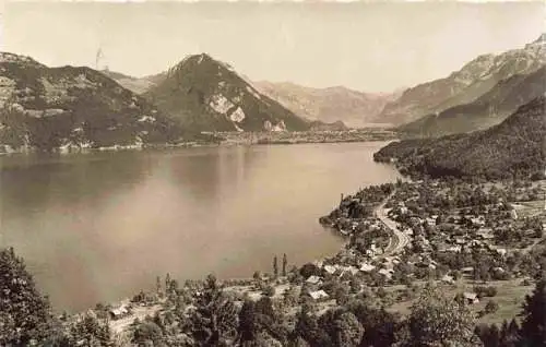 AK / Ansichtskarte  Leissigen_Thunersee_BE Panorama Blick gegen Interlaken Brienzersee