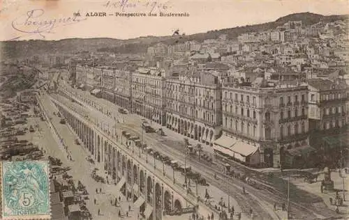 AK / Ansichtskarte  ALGER_Algier_Algerie Perspective des Boulevards