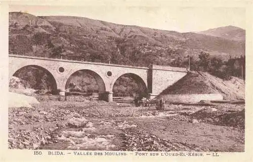 AK / Ansichtskarte  Blida_Blidah_Algerie Vallée des moulins Pont sur l'Oued-el-Kébir