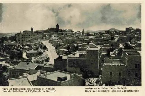 AK / Ansichtskarte  Bethlehem__Yerushalayim_Israel General view and Church of Nativity