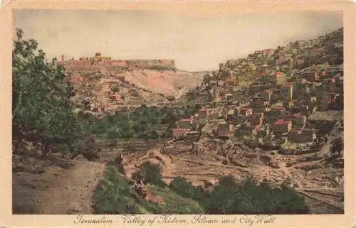 AK / Ansichtskarte  Jerusalem__Yerushalayim_Israel Valley of Kidron Silsam and City Wall