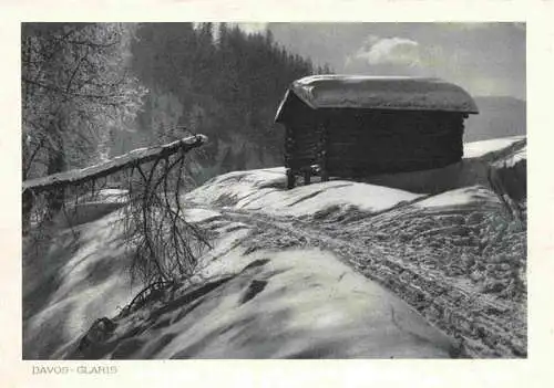 AK / Ansichtskarte  Glaris_Davos_GR Winteridyll Huette