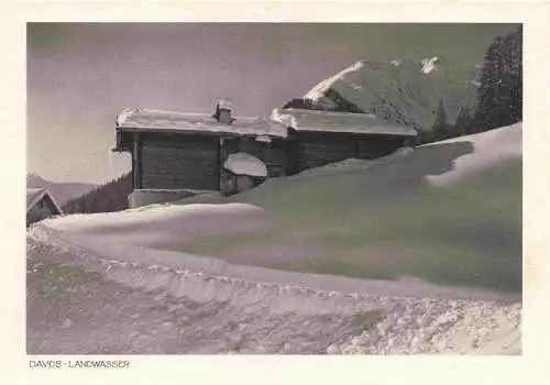 AK / Ansichtskarte  Landwasser_Davos_GR Wintermotiv mit Huette