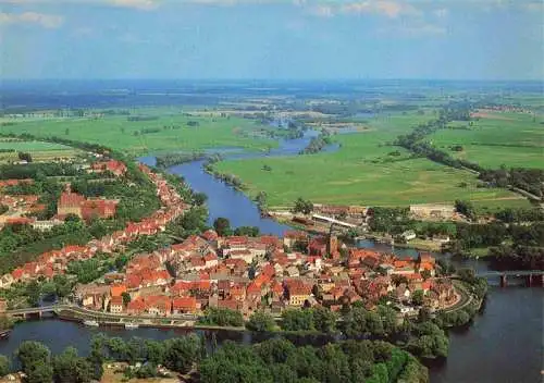 AK / Ansichtskarte  Havelberg Panorama vom Domberg mit Havel und Altstadt