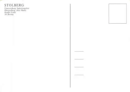 AK / Ansichtskarte  Stolberg_Harz Unterstolberg Industriegebiet Oberstolberg Alter Markt Dorffer Linde Alt Breinig