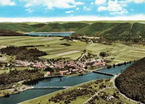 AK / Ansichtskarte  Hemfurth-Edersee_Edertal Fliegeraufnahme