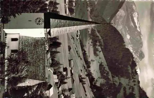 AK / Ansichtskarte  Saanen_BE Kirche und Wildhorn Berner Alpen