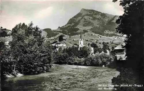 AK / Ansichtskarte  Nesslau_Toggenburg_SG Partie an der Thur Blick zum Stockberg