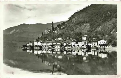 AK / Ansichtskarte  Morcote_Lago_di_Lugano_TI Ansicht vom See aus