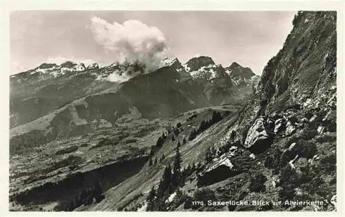 AK / Ansichtskarte  Saxerluecke_Hoher_Kasten_Hohenkasten_1799m_IR Gebirgspanorama Blick auf Alvierkette