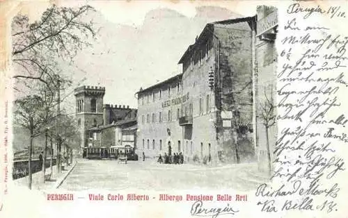 AK / Ansichtskarte 73965595 PERUGIA_Umbria_IT Viale Carlo Alberto Albergo Pensione Belle Arti