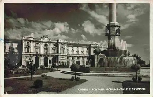 AK / Ansichtskarte  Cuneo_Mondovi_Piemonte_IT Fontana Monumentale e Stazione